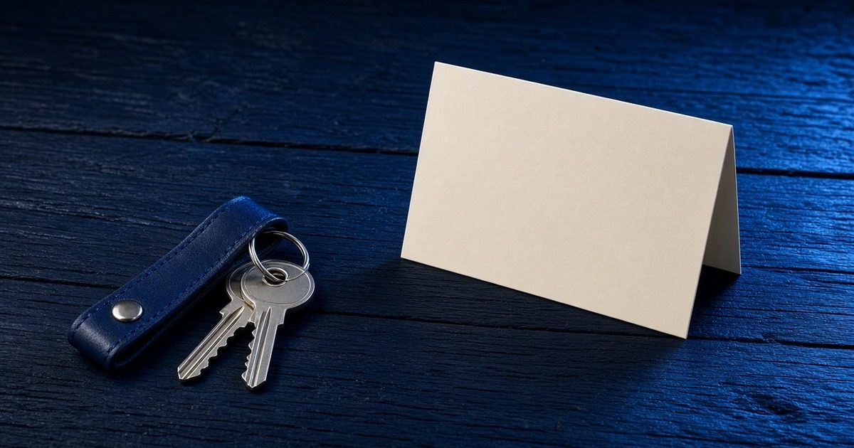 Keys and a blank hours card